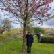 Albrecht Weinberg steht neben seinem Baum in Ellrich-Juliushütte